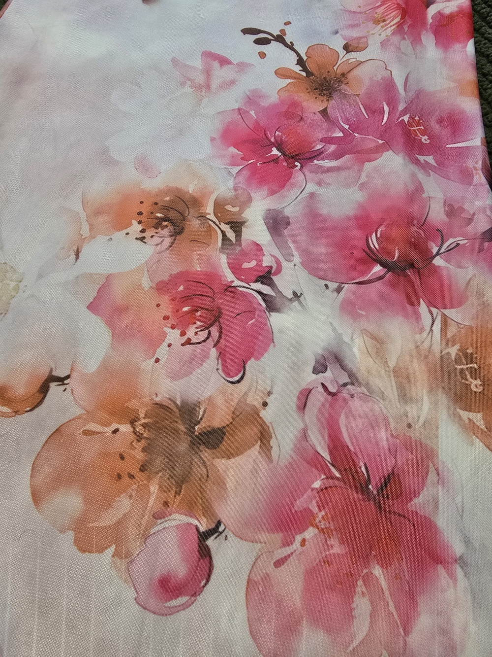Fashion Nova Kyoto Floral Mesh Maxi Skirt Set - White & Pink Size Small Romantic - Picture 11 of 12
